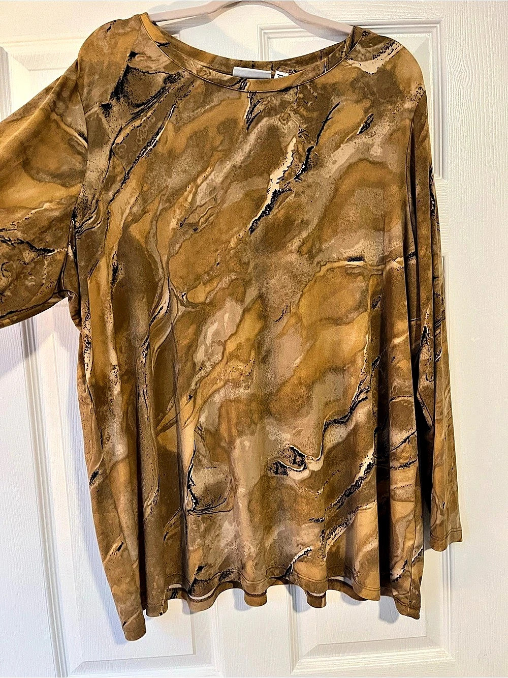 Susan Graver Abstract Long Sleeve Tunic 3XL